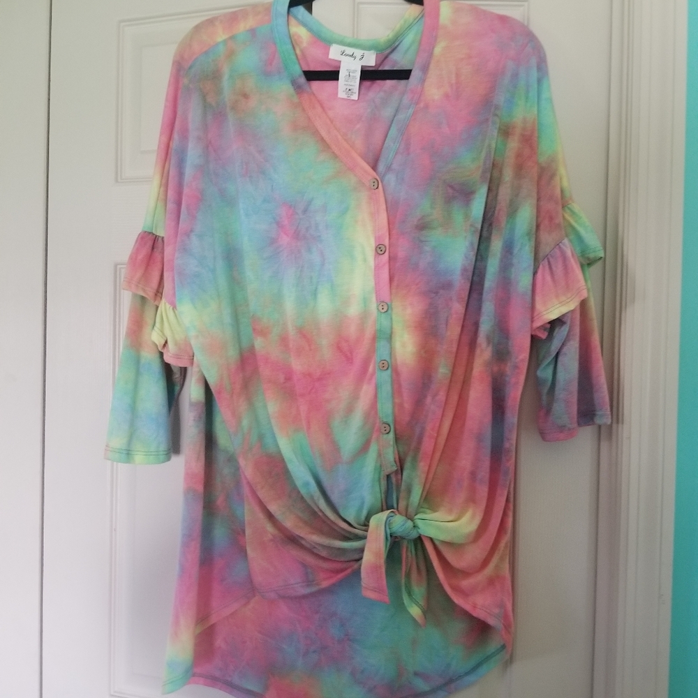 Lovely J, 3x Tie Dye Cardigan NWOT